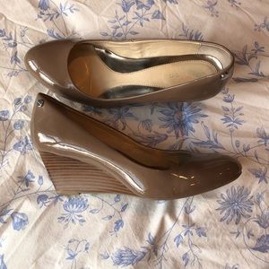 Calvin Klein tan wedges- 6 1/2 M